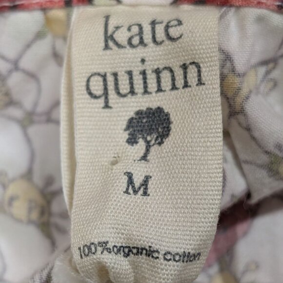 Kate Quinn Gathered Pocket Button Dress Strawberry Floral Organic Cotton Women M - Picture 3 of 10